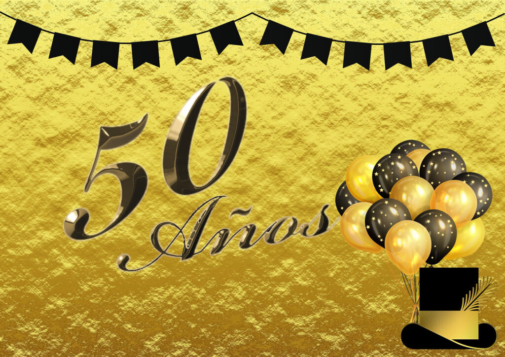 Clip mariposa no Alegaciones ⏩ Ideas de decoración para fiestas de 50 cumpleaños: pancartas, posters
